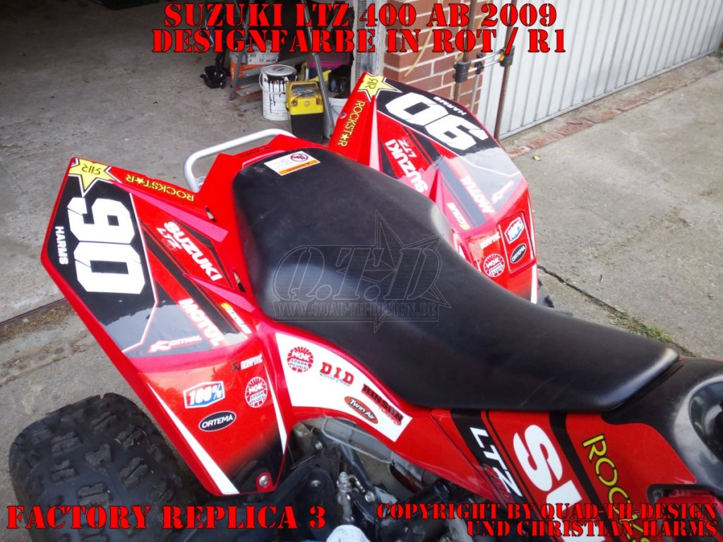 Factory Replica 3 Rot für Suzuki LTZ 400 ab 2009+